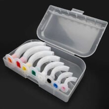 8pcs/Box Mixed Airway Tube Gas Guide Tube For Patient Disposable Oral Air Way White Color Coded A