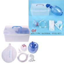 Adult/Children/Infant Manual Resuscitator PVC Ambu Bag Oxygen Tube First Aid Kit 77HC