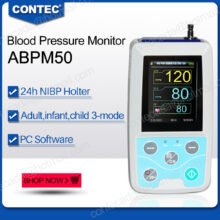 Arm Ambulatory Blood Pressure Monitor 24hours NIBP Holter CONTEC ABPM50 Adult,Child ,Large ,3 Cuffs, Free PC Software