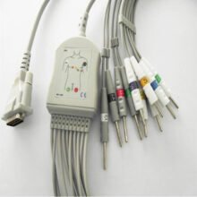 Compatible For Schiller AT1/ AT2 /CS6/ CS100/AT101 ECG EKG Cable with leadwires 10 leads Medical EKG Cable Din 3.0 End AHA