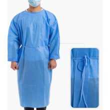 Disposable Non-Woven Protective hazardous Clothes Blue Thick Work Isolation Clothing