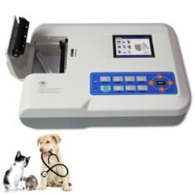 ECG300G-Vet Digital Veterinary Elektrokardiograph Animal 3 Channel Lead ECG Machine Portable EKG Monitor Heart Pulse Rate+PC SW