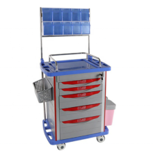 hospital equipment crash cart medical emergency drugs trolley with drawers