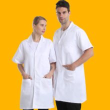 short sleeve doctor white lab coat Hospital uniform nurse gown