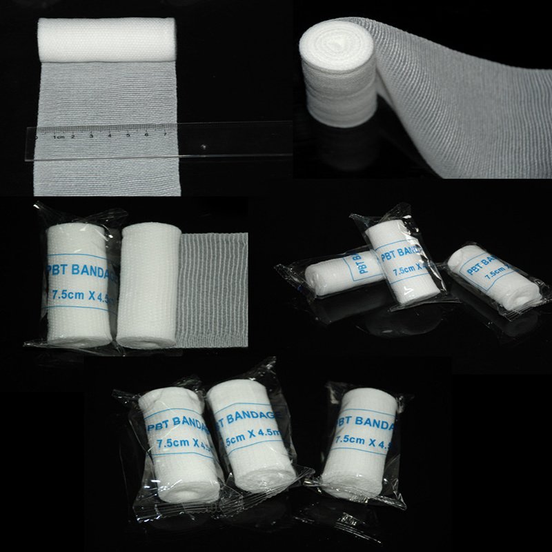 10rolls 7.5cmx4.5m PBT Elastic Bandage Family First Aid Kit Accessories Gauze roll Wound Dressing Medical Emergency Care Bandage (2)