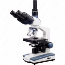 Lab Compound Microscope–AmScope Supplies 40X-2500X LED Lab Trinocular Compound Microscope w 3D 2-Layer Mechanical Stage