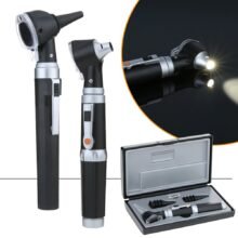 Professional Medical Otoscope Set XHL Bulb Diagnostic Home Travel Physician With 8 Tips For Adult Kid Ear