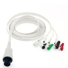 Universal 6Pin Disposable Direct-Connect ECG Cable 5Lead