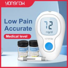 Yongrow Blood Glucose Meter Test Strips Needles Lancets Blood Sugar Monitor