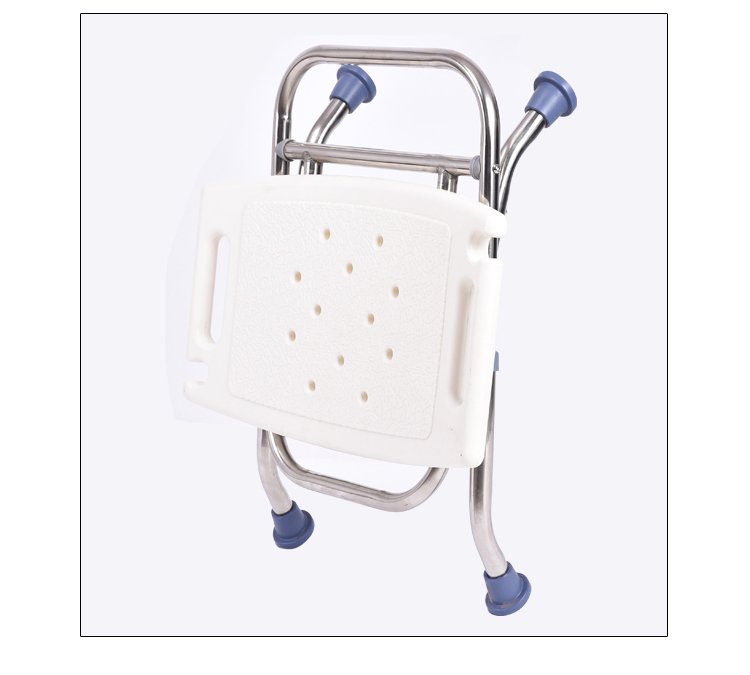 Elderly bathing chair anti-skid elderly folding belt back stainless