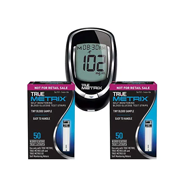 True Metrix Blood Glucose 100 Test Strips with True Metrix Meter Kit