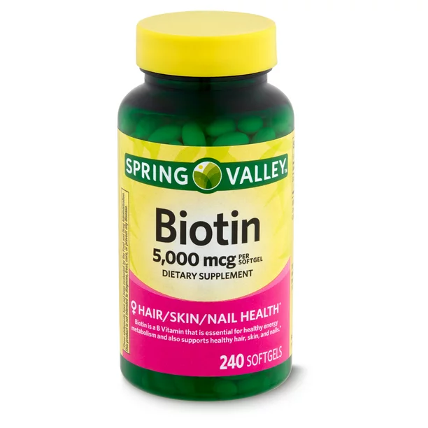 Spring Valley Biotin Dietary Supplement, 5,000 mcg, 240pcs