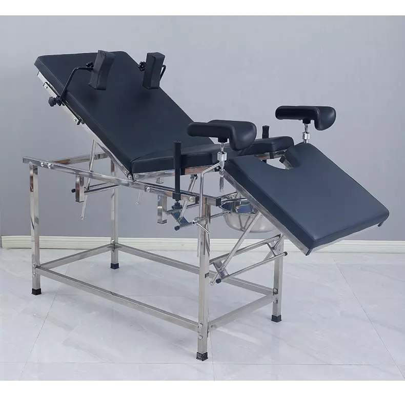 Medical Obstetric Bed Stainless Steel Gynecology Examination Bed Delivery Bed