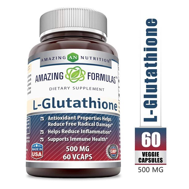 Amazing Formulas Reduced L-Glutathione – 500 Mg, 60 Veggie Capsules