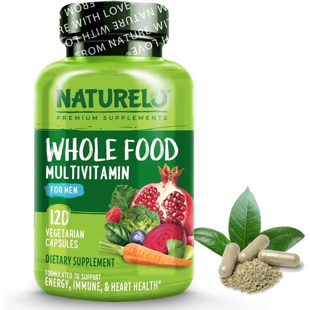 NATURELO Whole Food Multivitamin for Men – with Vitamins, Minerals, Organic Herbal Extracts