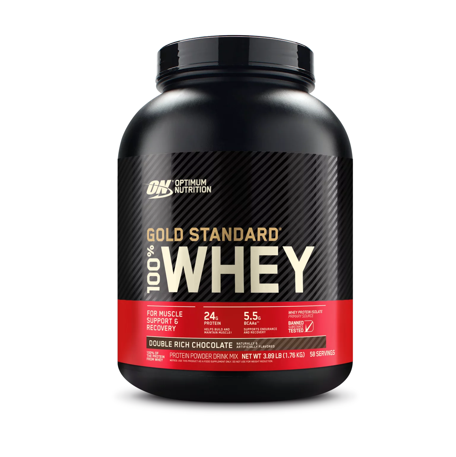 Optimum Nutrition, Gold Standard 100% Whey Protein Powder, Double Rich Chocolate, 4lb